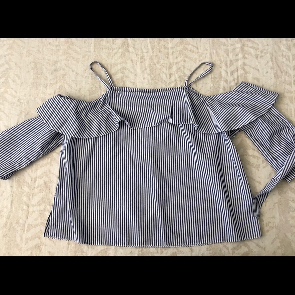 Topshop off shoulder blouse